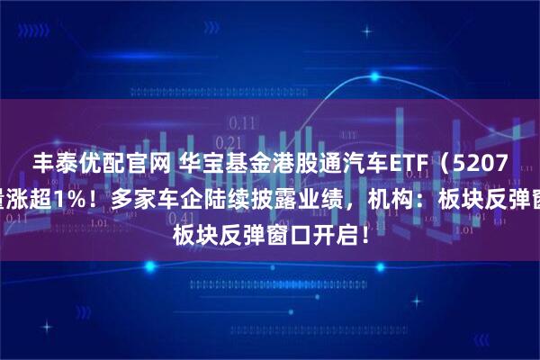 丰泰优配官网 华宝基金港股通汽车ETF（520780）放量涨超1%！多家车企陆续披露业绩，机构：板块反弹窗口开启！